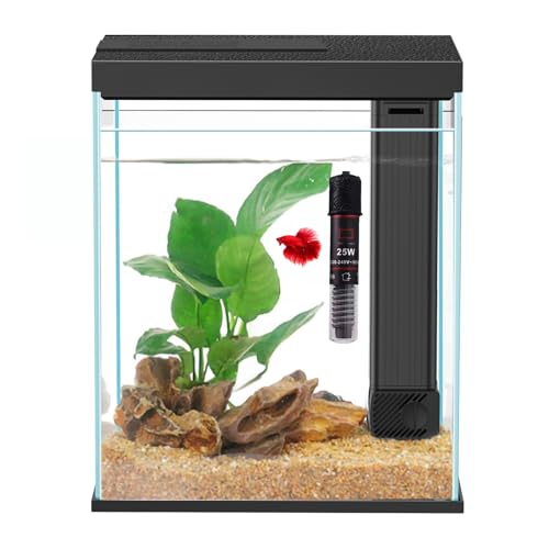 2 Gallon Glass Betta Fish Tank with Heater Filter and Light K81373