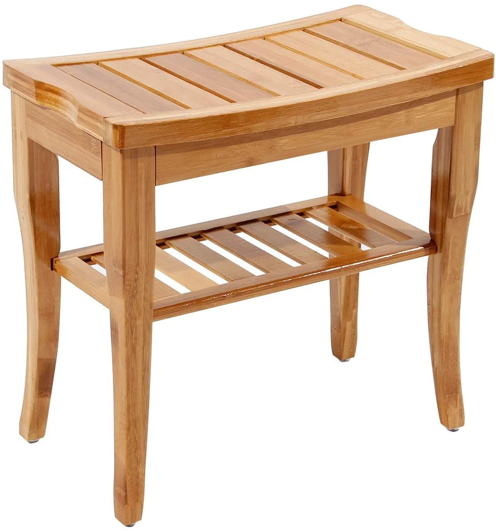Coffee Bamboo Bathroom Bench P558098