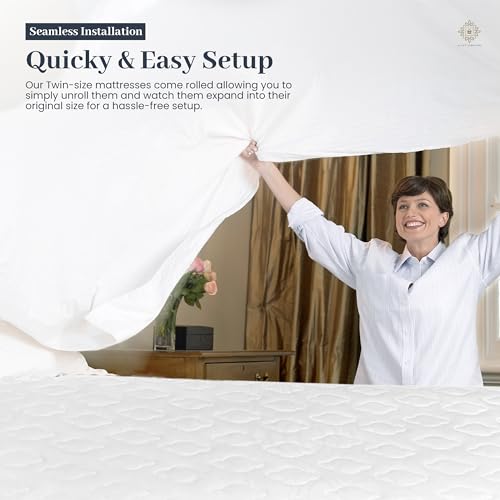 12 Inch Hybrid Twin Mattress with Pocketed Coil Spring and Cold Foam K692985