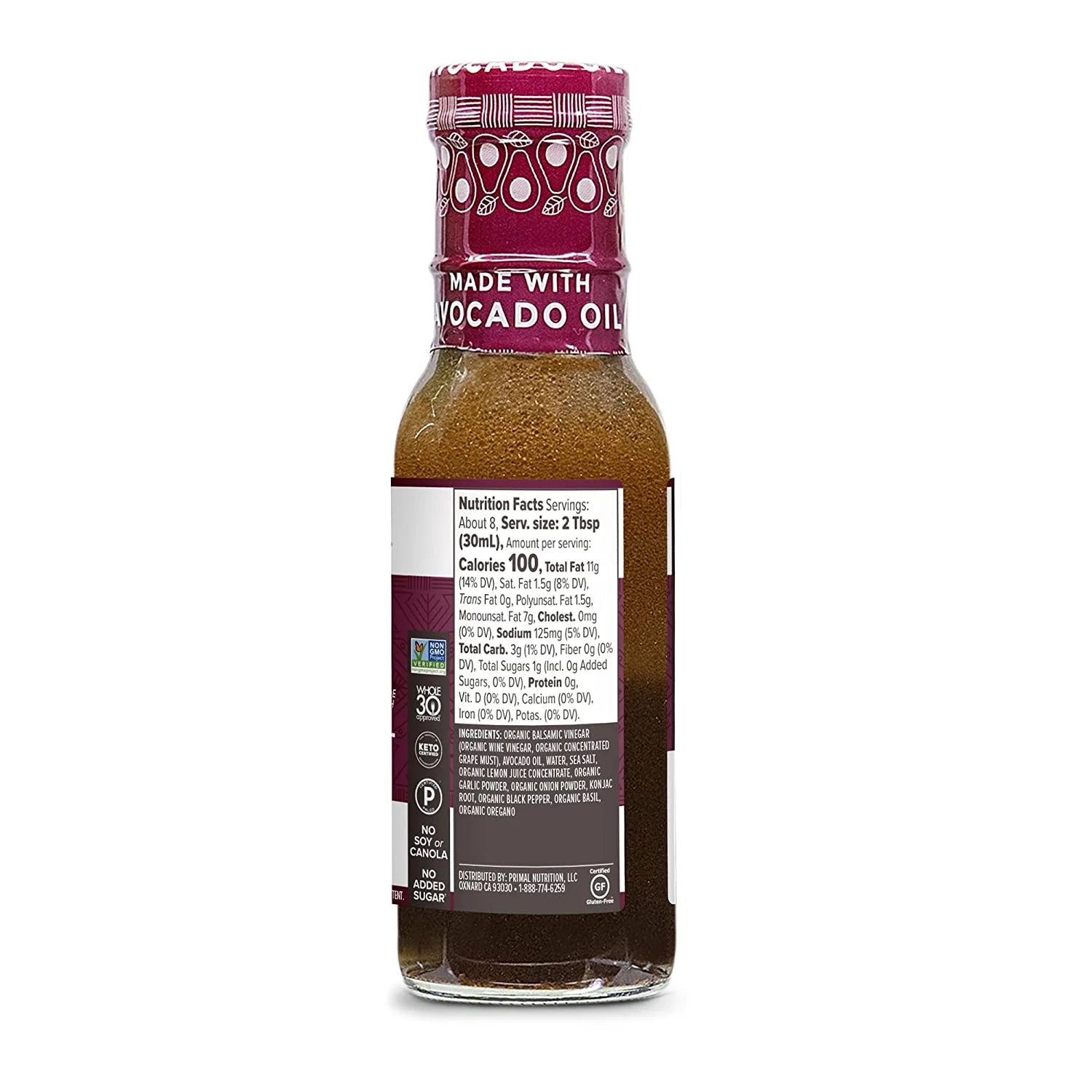 8 fl oz Pack of 2 Balsamic Dressing & Marinade with Avocado Oil J2109