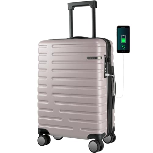 Light Purple 20-Inch Hardside Expandable Carry On Luggage J50553