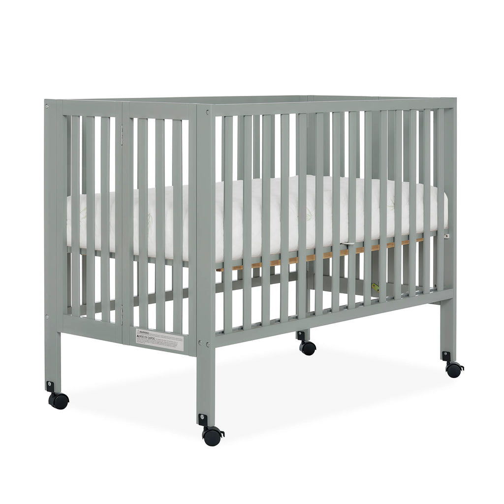 Cool Grey Full-Size Folding Crib Z252