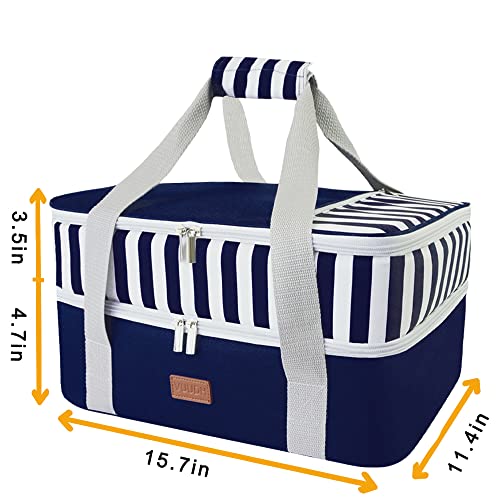 Blue Double Insulated Casserole Carrier Bag X6037