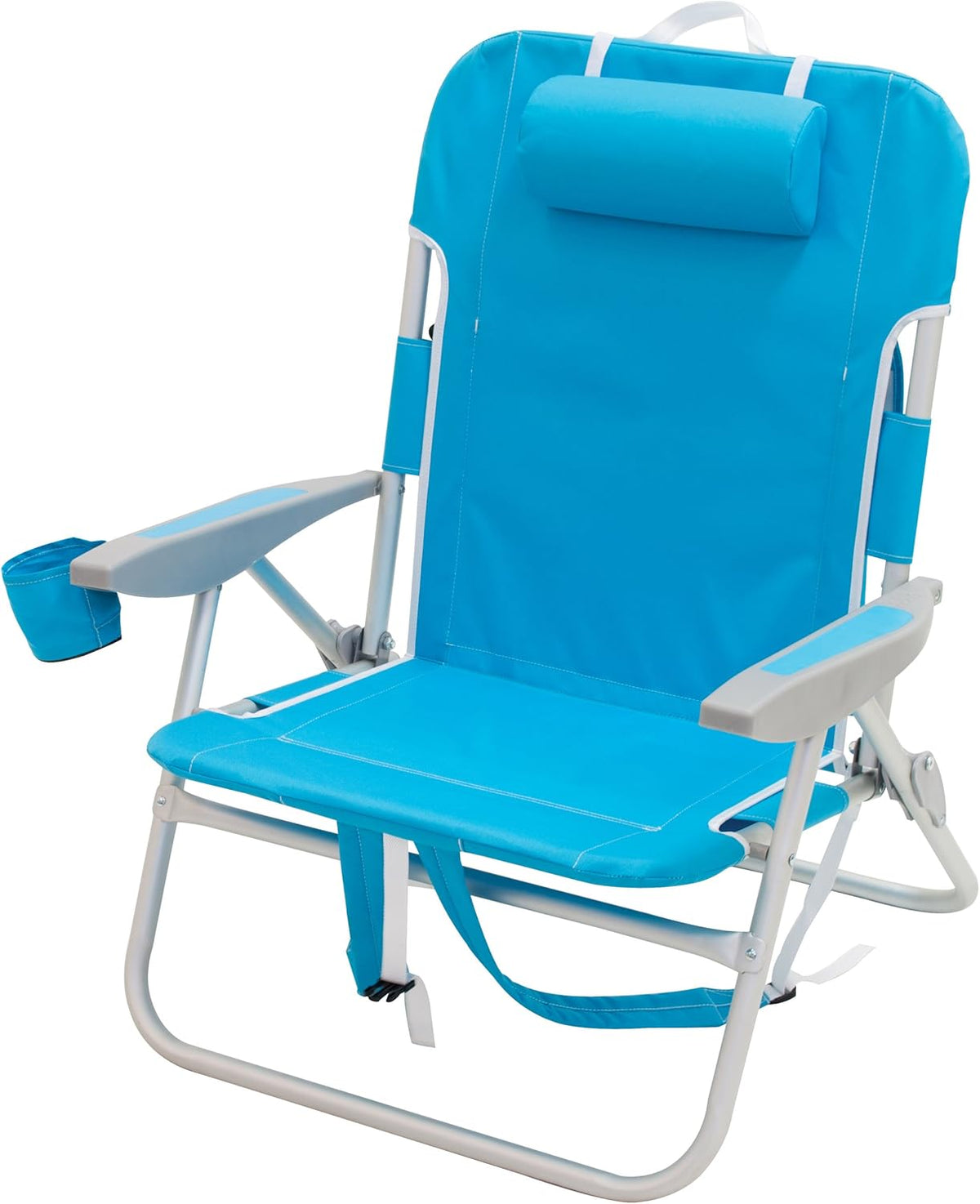 Turquoise & Light Blue Folding Backpack Beach Chair P4436