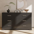 Black 8 Drawer Wood Dresser Q559