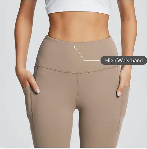 Women's High Waisted 7/8 Ultra Soft Ankle Leggings with Pockets E710