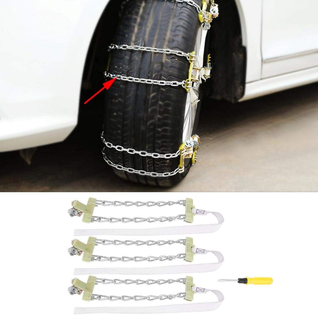 3pcs Anti-Skid Tire Chain for Car Truck SUV O5985