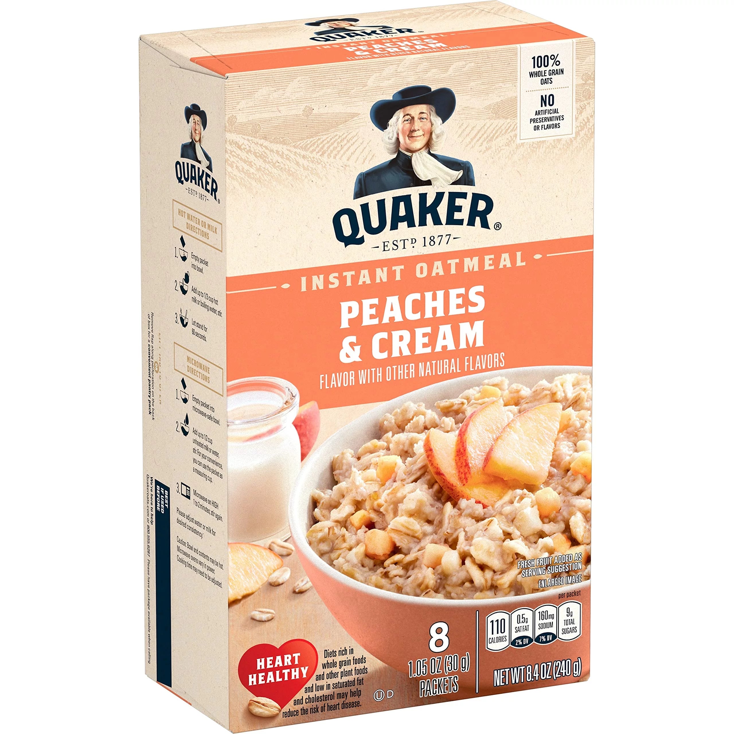 Peaches & Cream Instant Oatmeal (Pack of 2) H20195