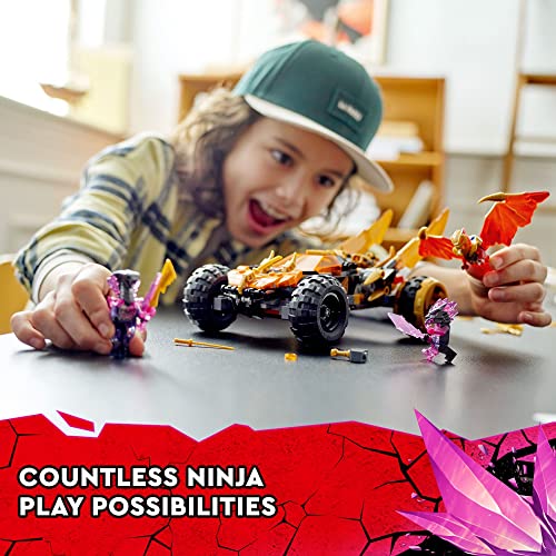 Cole’s Dragon Cruiser Car Toy with Golden Kai, Cole and Snake Warrior Minifigures N63307