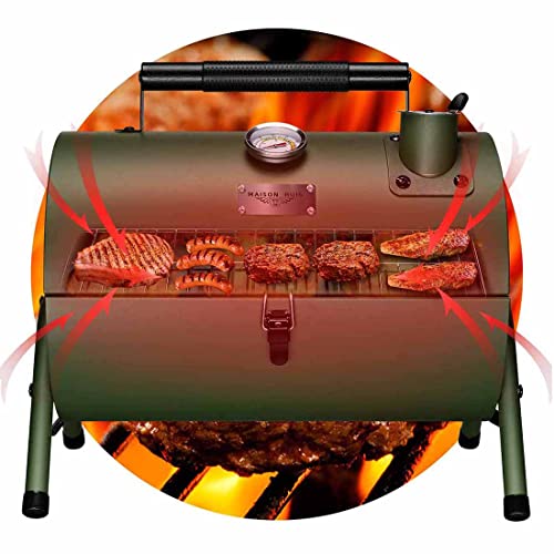 Adjustable Portable Charcoal Grill Metal Small BBQ Smoker P51896