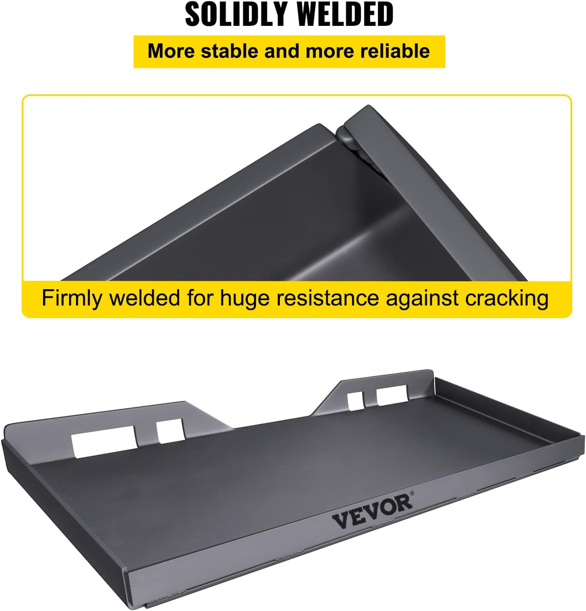 Skid Steer Mount Plate Steel Quick Attachment Loader Plate with 3 Welding Rods (1/2") G344