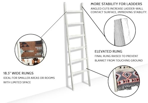 Black 6.4ft Wooden Blanket Ladder X965