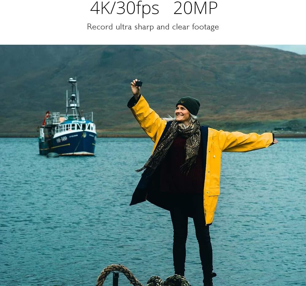 4K30FPS 20MP WiFi Action Camera Waterproof Diving Light O976