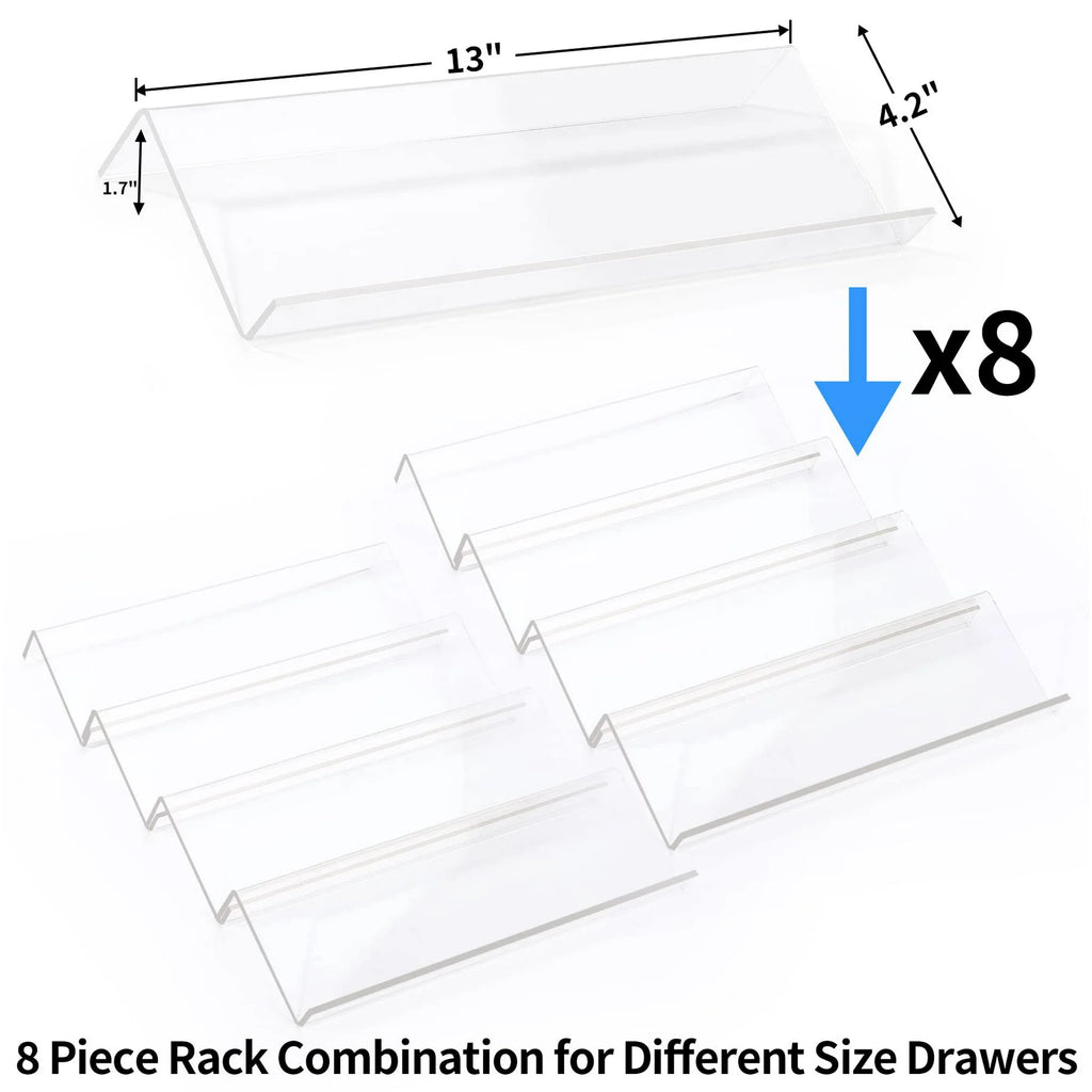 4 Tier 2 Set Expandable Acrylic Spice Drawer Organizer V1568