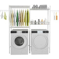 3 Tier Adjustable Height Storage Shelf with Wire Basket and 2 Hooks F236172