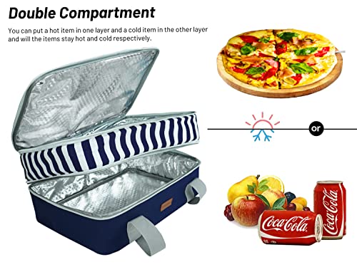 Blue Double Insulated Casserole Carrier Bag X6037