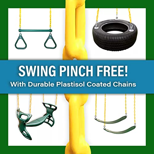 Solid Cedar Wood Swing Set with Built-in Tree House, Wave Slide, Spiral Slide L7577