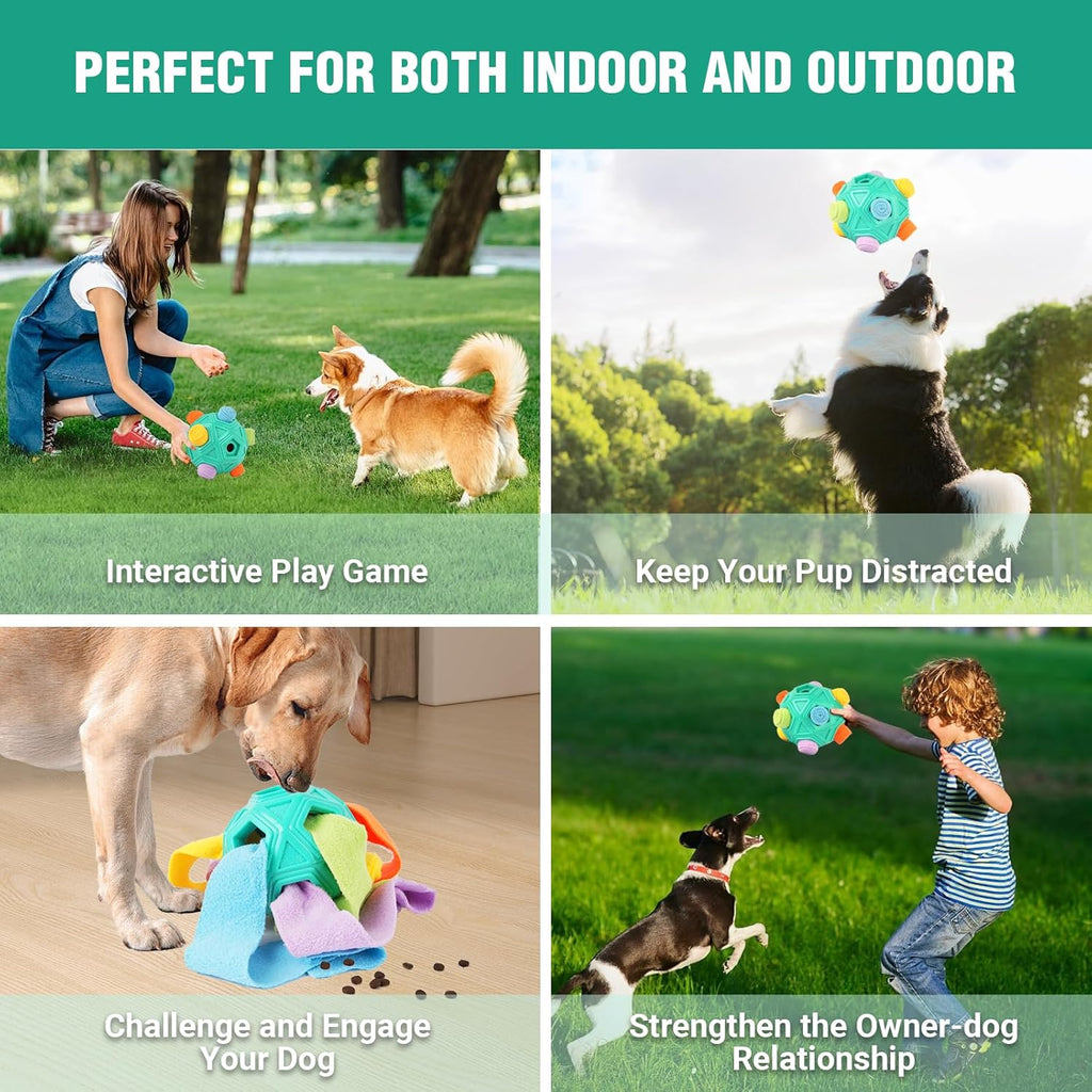 Dog Puzzle Toy Snuffle Ball Treat Dispensing Toy, Machine Washable E337