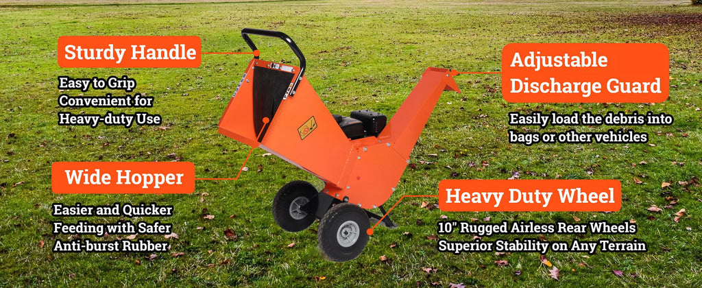 7HP Gas Powered Wood Chipper Shredder Mulcher H67477