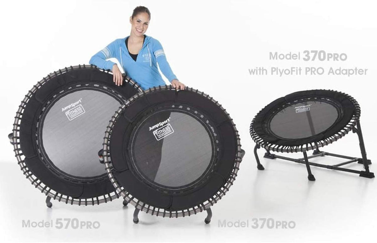 Black 39-Inch Fitness Rebounder Trampoline with Steel Handle Bar Z288