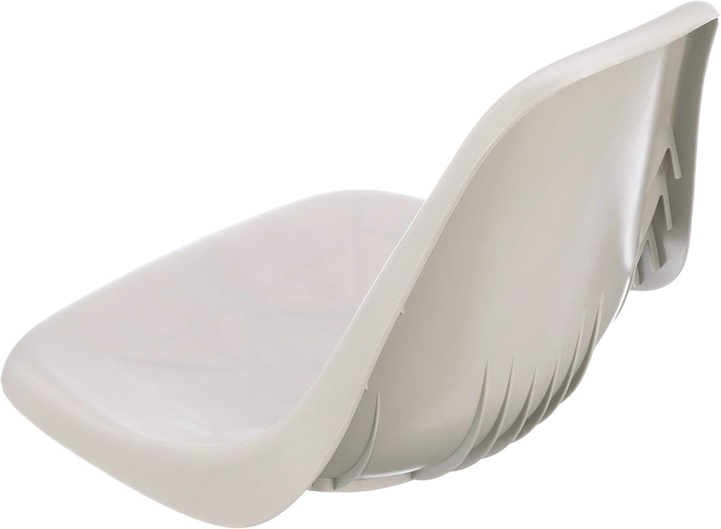 Gray 1-Piece Molded Plastic Bucket Seat with Mounting Screws B3804