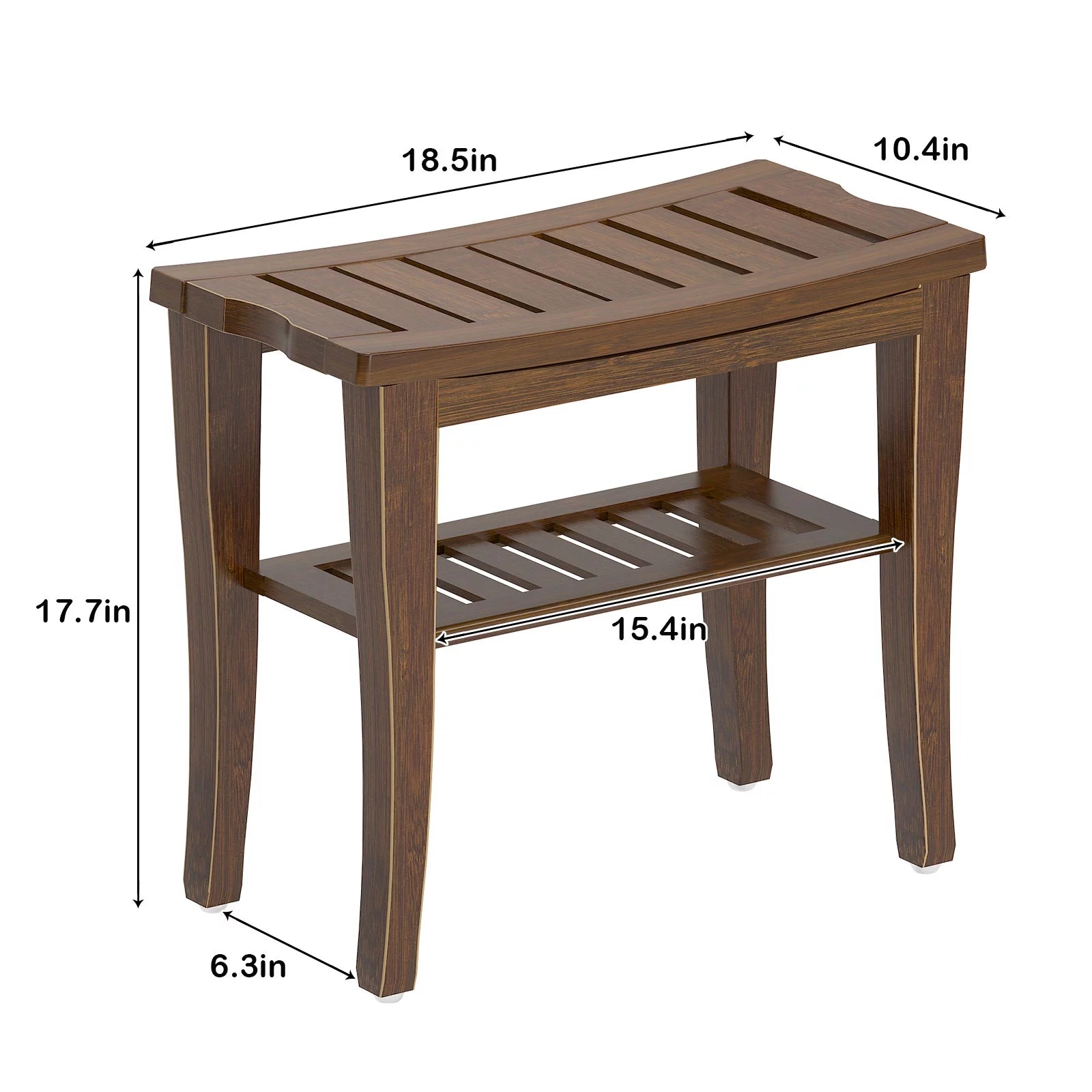 Coffee Bamboo Bathroom Bench P558098