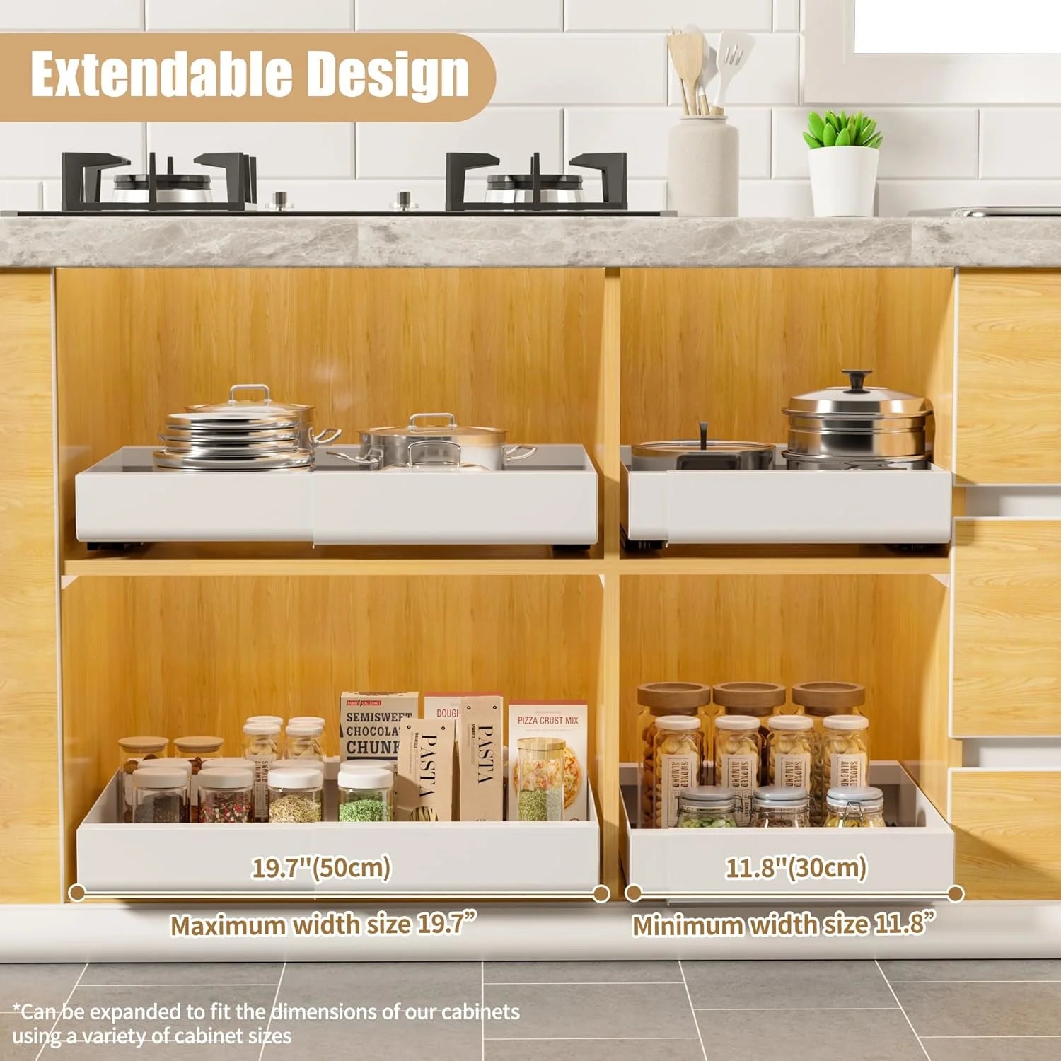 Width Expandable Heavy Duty Slide Out Drawers D783869