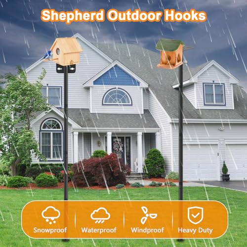 2 Pack 80 Inch Adjustable Bird Feeder Pole N173689